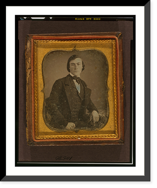 Historic Framed Print, [Unidentified man, three-quarters length portrait],  17-7/8" x 21-7/8"