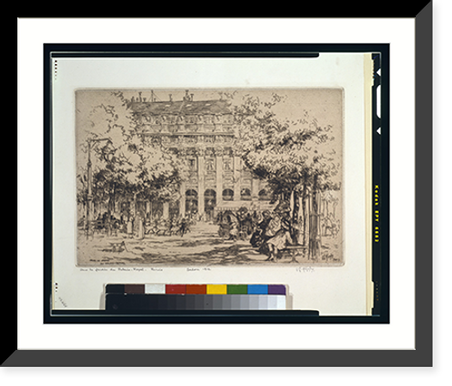 Historic Framed Print, Dans le Jardin du Palais Royal, Paris.L.G. Hornby, Paris.,  17-7/8" x 21-7/8"