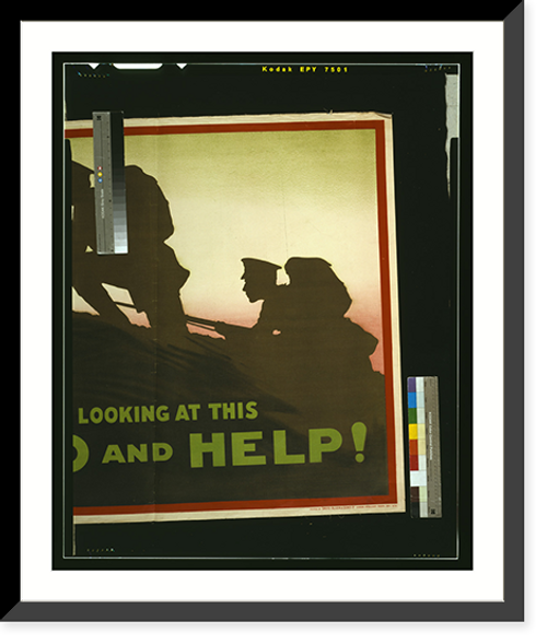 Historic Framed Print, Don't stand looking at this, go and help!.printed by David Allen & Sons Ld., Harrow, Middlesex. - 2,  17-7/8" x 21-7/8"