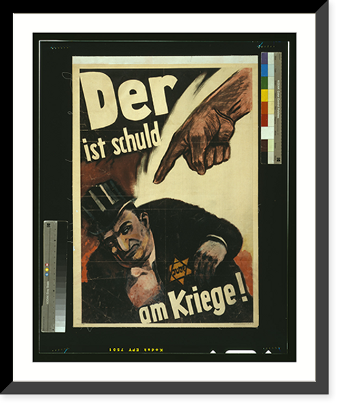 Historic Framed Print, Der ist Schuld am Kriege!.Mj&ouml;lnir. - 3,  17-7/8" x 21-7/8"