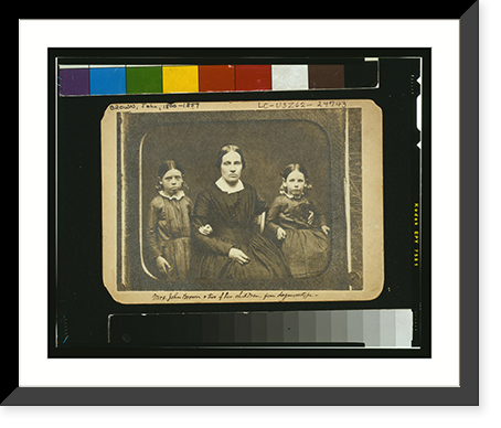Mrs. John Brown & two of her children, from daguerreotype - 2, Antique Wall Art