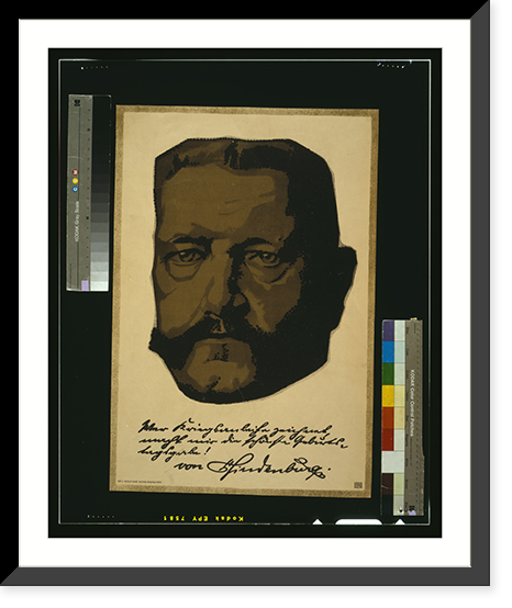 Portrait of General Field Marshall Paul von Hindenburg.Louis Oppenheim, Antique Wall Art