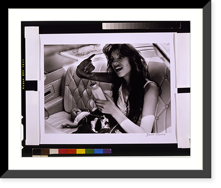 Vintage Americana Print - Los Angeles - Rosario y su bebe, White Fence