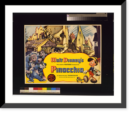 Historic Framed Print, Pinocchio - 2,  17-7/8" x 21-7/8"