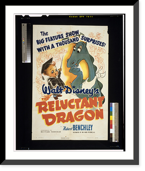 Historic Framed Print, Walt Disney's The reluctant dragon" with Robert Benchley",  17-7/8" x 21-7/8"