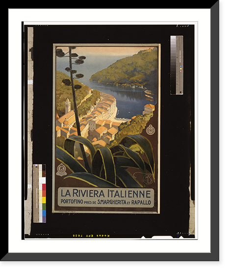 La Riviera Italienne. Portofino pr&egrave;s de S. Margherita et Rapallo.MBi monogram, Historic Print