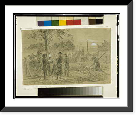 General Warren fortifying his lines on the Weldon road - 3, Historic Print