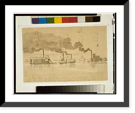 The rebel fleet of flag of truce boats in the Savannah River going down to the Leary & Hermann Livingstone to take off rebel prisoners - 2, Vintage Wall Art