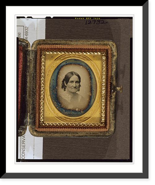 Historic Framed Print, [Mrs. Stevens Everett, bust-length portrait, facing right],  17-7/8" x 21-7/8"