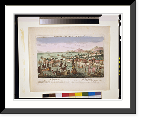 St. Eustache une des Isles d'Antilles dans l'Amerique du Nord la quelle fut prise aux Hollandois en 1781 par les Anglois St. Classic, Antique Print