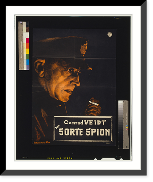 Historic Framed Print, The spy in black.,  17-7/8" x 21-7/8"