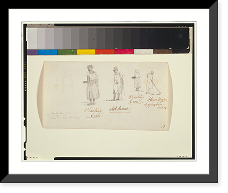 Planting corn. Old driver. Planting corn. House Negro digging corn holes, Historic Print