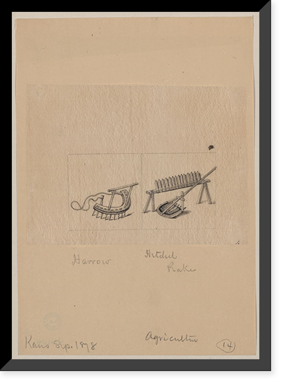 Historic Framed Print, [Japanese drawing] - 233,  17-7/8" x 21-7/8"