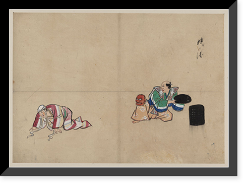Historic Framed Print, [Japanese Ukiyo-e drawing] - 20,  17-7/8" x 21-7/8"