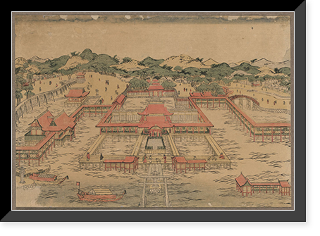 Historic Framed Print, [Japanese Ukiyo-e print] - 177,  17-7/8" x 21-7/8"