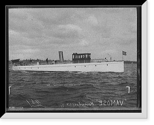 Historic Framed Print, Herreshoff steam yacht Vamose [sic],  17-7/8" x 21-7/8"