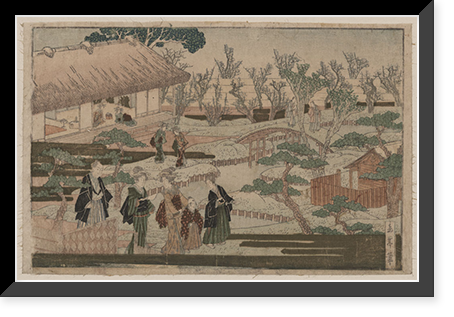 Historic Framed Print, [Japanese Ukiyo-e print] - 1026,  17-7/8" x 21-7/8"