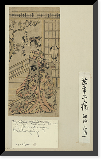 Historic Framed Print, [Japanese Ukiyo-e print] - 1032,  17-7/8" x 21-7/8"