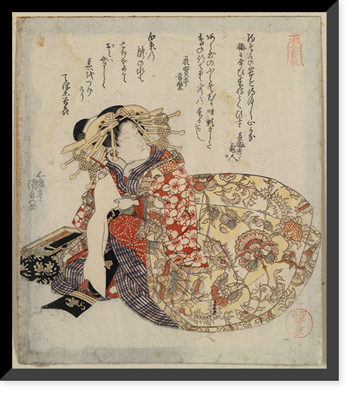 Historic Framed Print, [Japanese Ukiyo-e print] - 1177,  17-7/8" x 21-7/8"