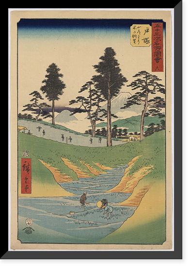 Historic Framed Print, [Japanese Ukiyo-e print] - 1435,  17-7/8" x 21-7/8"