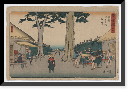 Historic Framed Print, [Japanese Ukiyo-e print] - 1441,  17-7/8" x 21-7/8"
