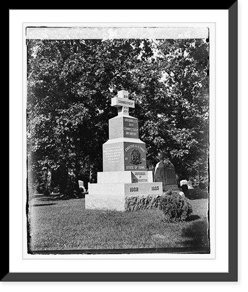Historic Framed Print, Conn.[Connecticut] Monument. Arlington, [Virginia],  17-7/8" x 21-7/8"