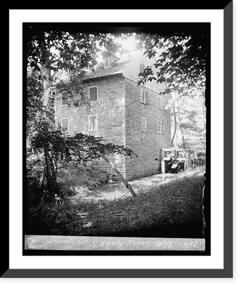 Historic Framed Print, Old Pierce Mill, Rock Creek Park,  17-7/8" x 21-7/8"