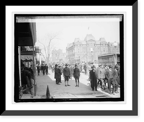 Historic Framed Print, Street scene [...], 1918,  17-7/8" x 21-7/8"