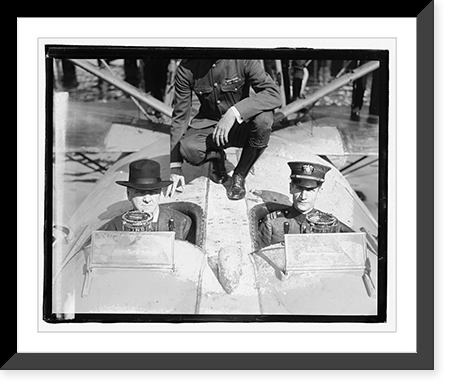 Historic Framed Print, [Secty. Daniels and Commander Albert C. Read],  17-7/8" x 21-7/8"