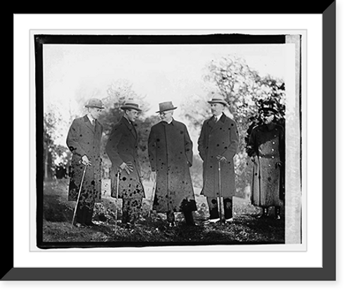 Historic Framed Print, Prince of Wales & V.P. Marshall at Mt. Vernon,  17-7/8" x 21-7/8"