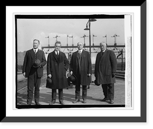 Historic Framed Print, L to R: WM. J. Carss, Jus. G. Cooper, Patrick McLane, WM. J. Burke,  17-7/8" x 21-7/8" Historic Framed Print, L to R: WM. J. Carss, Jus. G. Cooper, Patrick McLane, WM. J. Burke,  17-7/8" x 21-7/8"