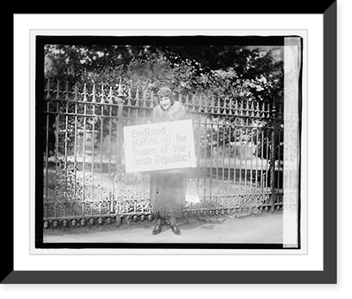 Historic Framed Print, Irish Demonstration, British Embassy - 3,  17-7/8" x 21-7/8"