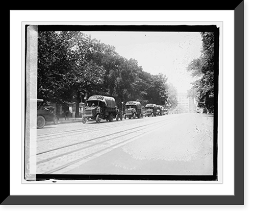 Historic Framed Print, Start of Trans-Continental Tour - 3,  17-7/8" x 21-7/8"
