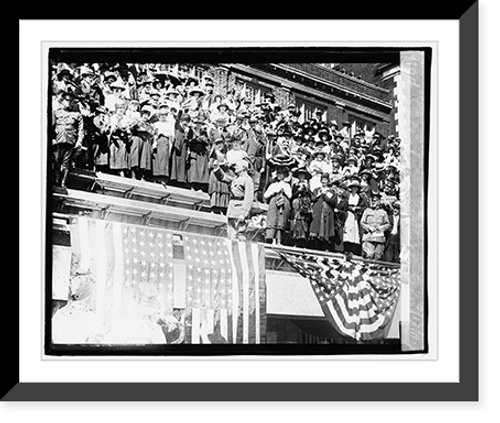 Historic Framed Print, Pershing at ball game, 9/13/19 - 2,  17-7/8" x 21-7/8"