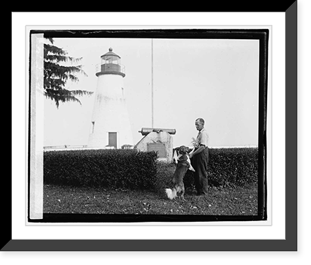 Herald Havre de Grace Tour - O'Neil and dog, Historic Print