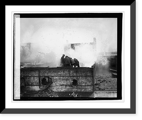 Nixon Brewer fire, 7th and B, Washington, D.C, Antique Print