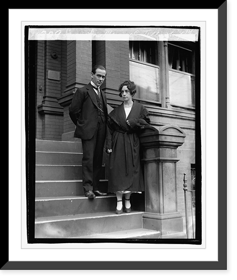 Historic Framed Print, Senor Don Manuel C. Telly & wife, 12/3/20,  17-7/8" x 21-7/8"