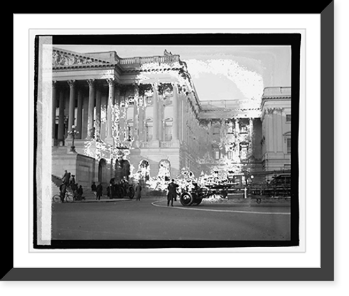 Historic Framed Print, Fire at Capitol,  17-7/8" x 21-7/8"