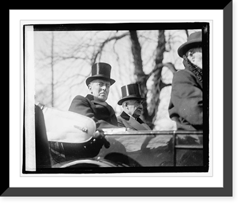 Historic Framed Print, Harding & Wilson in carriage,  17-7/8" x 21-7/8"