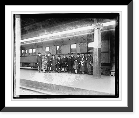 Meredith & party at station - 5, Antique Poster