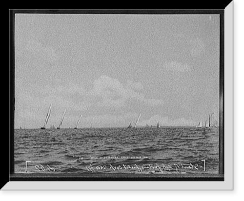 Historic Framed Print, Start of 46 footers, Goelet Cup Race,  17-7/8" x 21-7/8"
