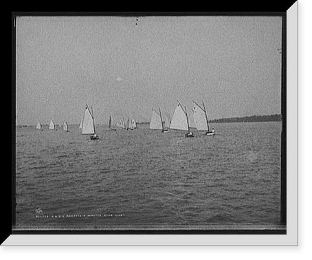 Historic Framed Print, D.B.C.Y. [Detroit Boat Club yacht] regatta, 5 minutes after start,  17-7/8" x 21-7/8"