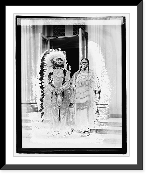 Historic Framed Print, Chief & Princess Buffalo Bear (Sioux),  17-7/8" x 21-7/8"