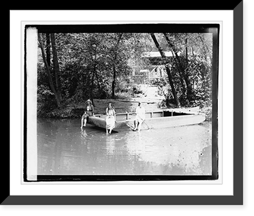 Historic Framed Print, Bathing, Rock Creek Park,  17-7/8" x 21-7/8"