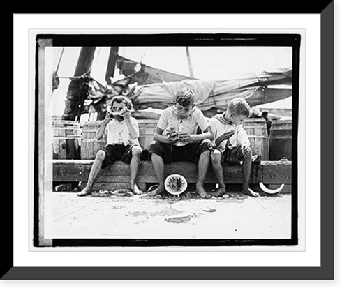 Historic Framed Print, Watermelon time,  17-7/8" x 21-7/8"