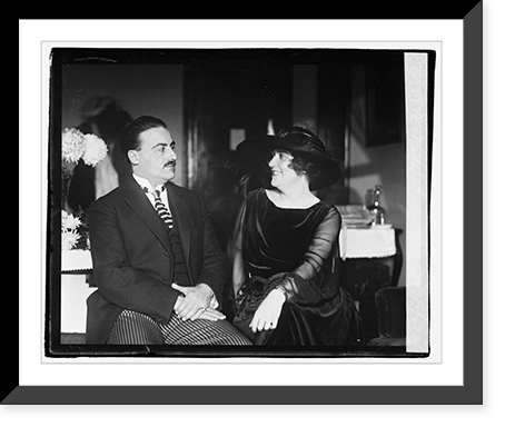 Historic Framed Print, M. & Madam Andre Touzet, 11/22/21,  17-7/8" x 21-7/8"