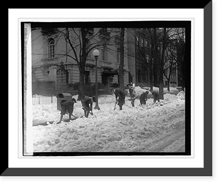 Free school children clearing gutters, 2/3/22, Historic Reproduction