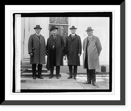 Historic Framed Print, [Four unidentified men], 3/3/22,  17-7/8" x 21-7/8"