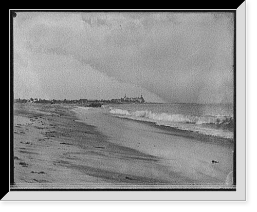 Historic Framed Print, [Beach and surf],  17-7/8" x 21-7/8"