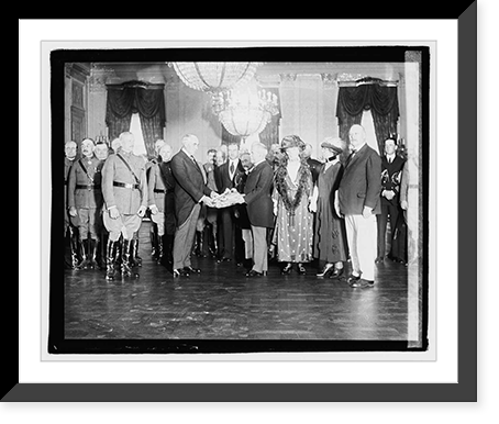 Harding receiving flag, 5/30/22, Antique Poster